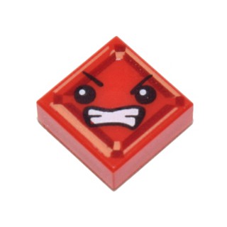 LEGO 樂高 零件 3070bpb110 紅色 1x1 印刷 平滑 憤怒 生氣 催眠眼睛 6174893 41234