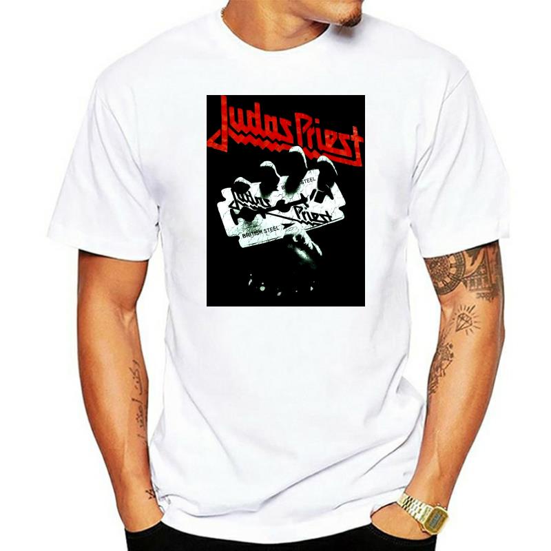 Judas Priest British Steel 原宿街頭服飾襯衫男士刀片 T 恤