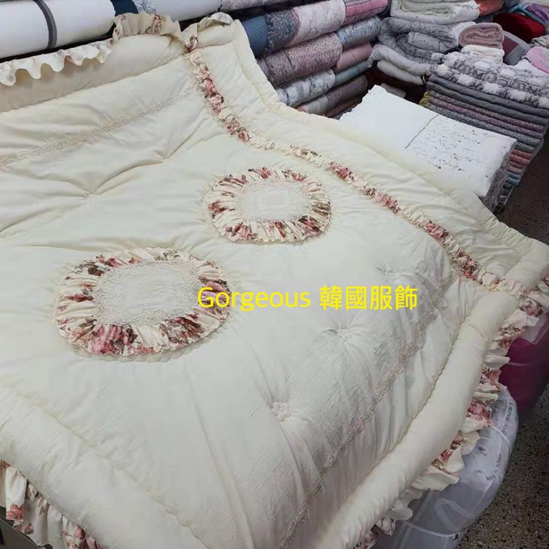 韓國冬季新款 有機原棉高級款 雙人加大棉被+枕頭套 （可當婚用寢具）