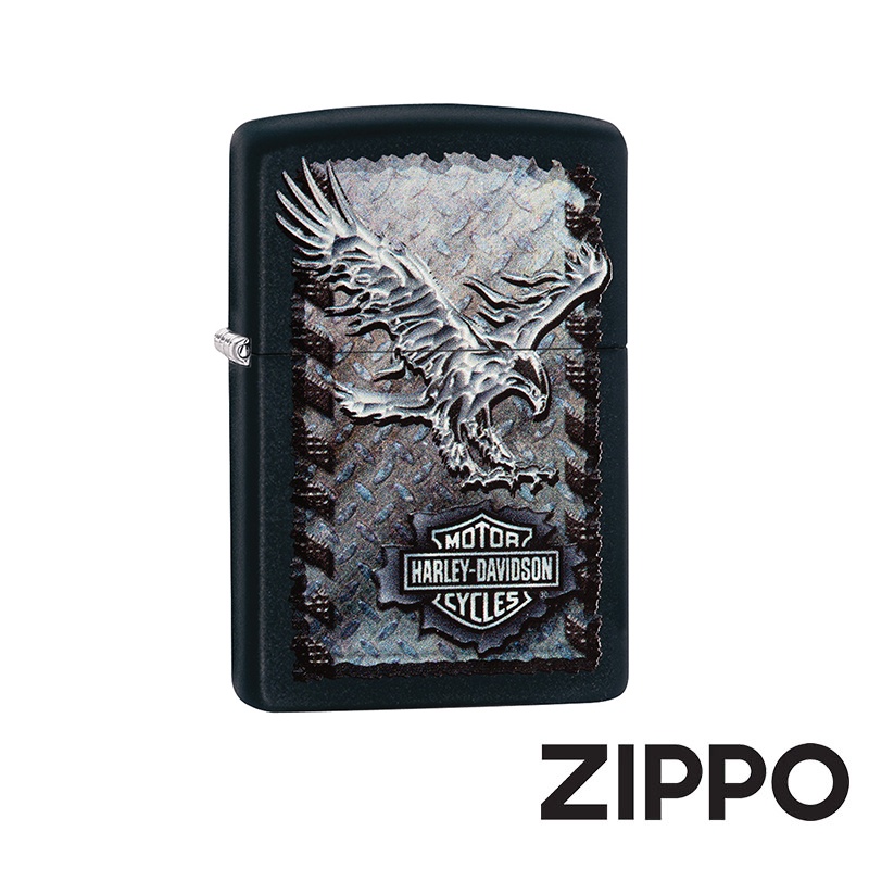 ZIPPO 哈雷鐵灰俯衝老鷹防風打火機 美國設計 官方正版 現貨 禮物 送禮 刻字 客製化 終身保固 28485