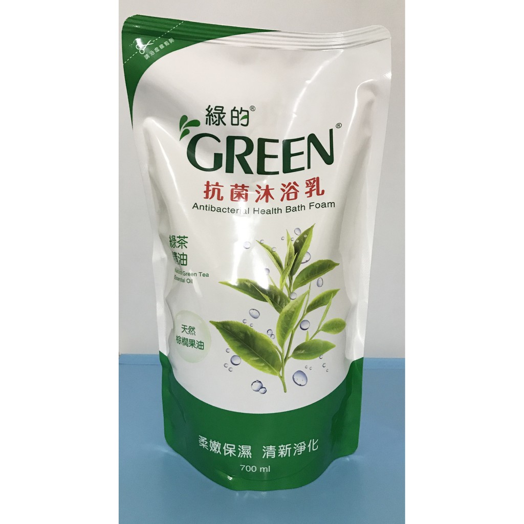 綠的 GREEN 抗菌沐浴乳綠茶精油補充包 700 ml
