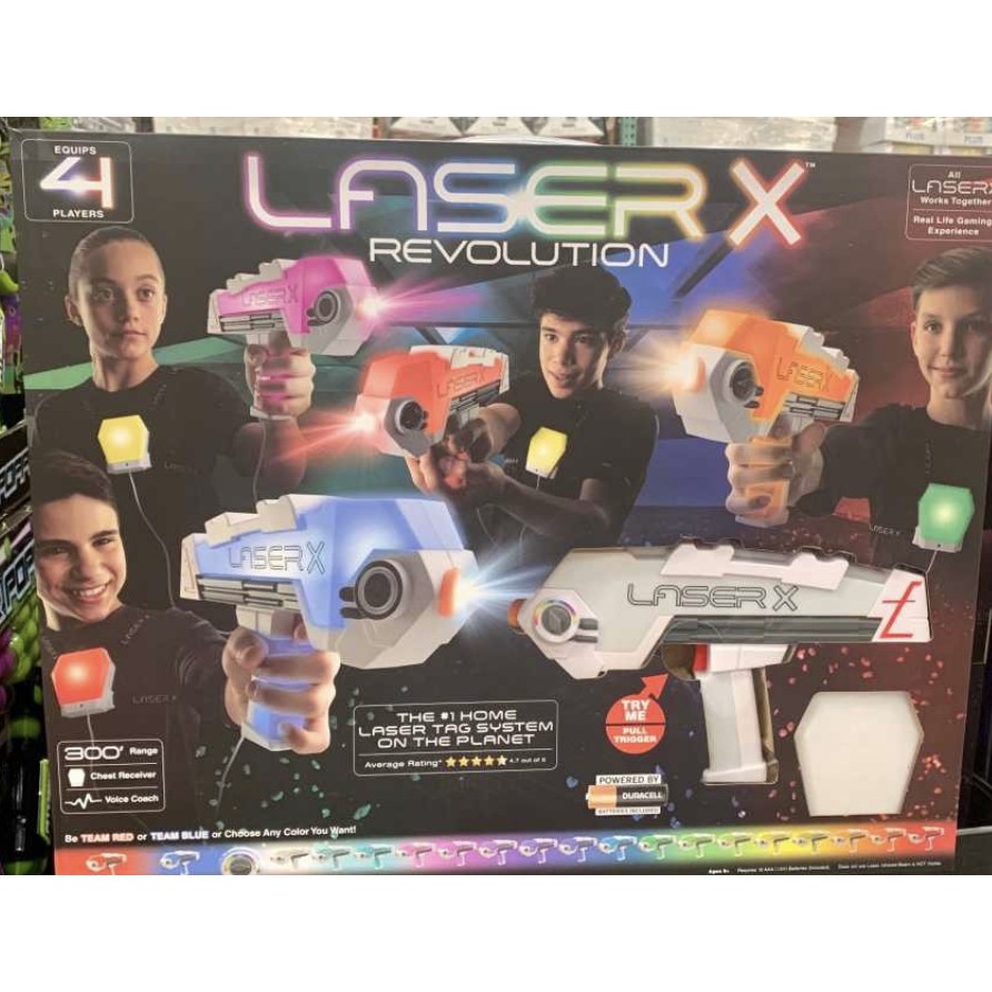 [yuuhqu] Laser X 變色雷射槍4人對戰組 (二手商品）