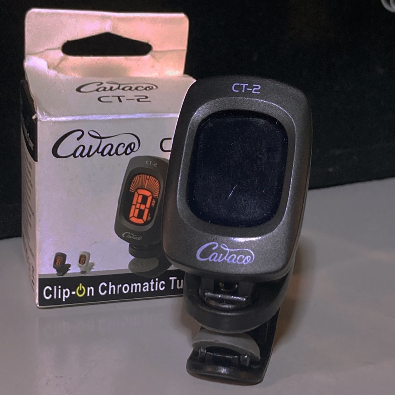 【二手】 CAVACO CT-2 自動感應開關 夾式調音器 適用: 吉他 / 烏克麗麗 / 貝斯 / 小提琴