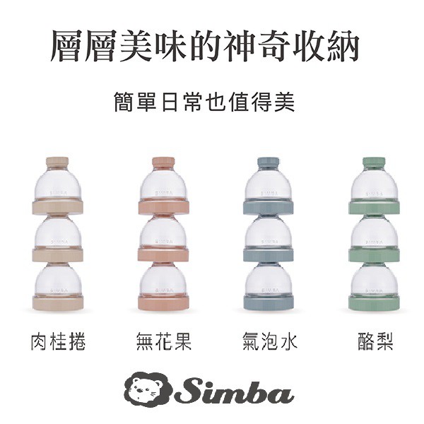 現貨~ Simba 小獅王神奇定量奶粉罐 食品分裝 多用途奶粉盒 4色可選