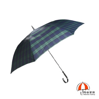 【雨傘家族】diana經典紳士格紋超大直傘(27吋)｜臺灣福懋格紋超潑水傘布｜高階防風傘骨強風大雨必備｜重量僅500克