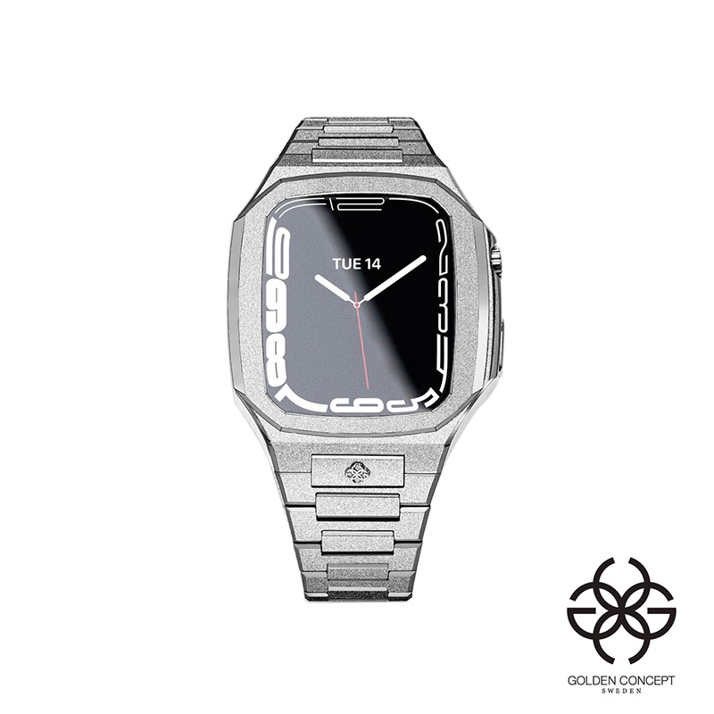 Golden Concept 錶殼 APPLE WATCH 41mm 銀色不鏽鋼錶帶 銀色錶框 EVF41-SL