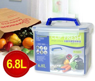 百貨通 【天廚手提型保鮮盒6.8L】食物盒 水果盒 儲物盒 臺灣製造 KEYWAY 聯府 KIH6800