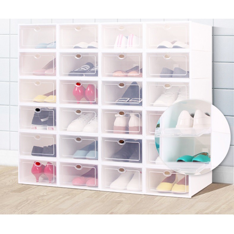 現貨鞋櫃鞋盒組裝鞋盒塑膠鞋盒收納盒抽屜式鞋盒收納箱收納櫃組合鞋櫃掀蓋式鞋盒33x23x14 公分 蝦皮購物