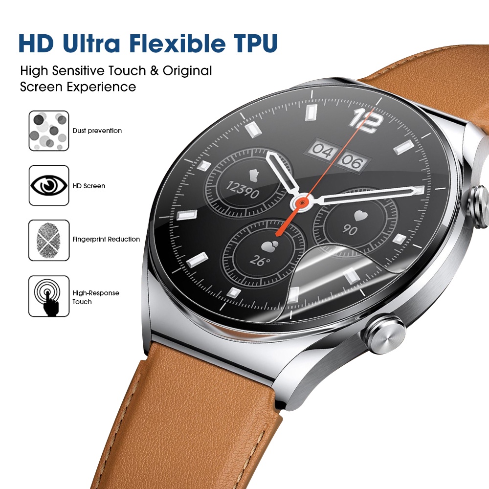 XIAOMI 適用於小米手錶 S1 的智能手錶水凝膠膜 / 防刮防水屏幕保護膜 / TPU 前膜智能手錶配件