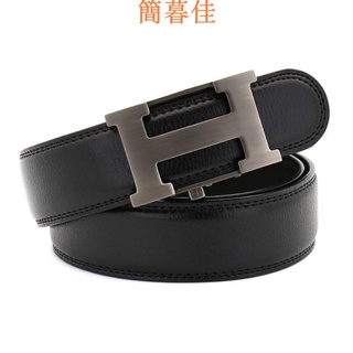 【簡暮佳】熱賣休閑時尚皮帶 二層皮自動扣皮帶 男士真皮腰帶韓版商務牛皮帶