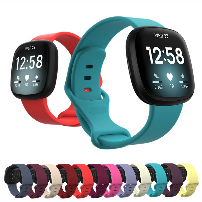 【現貨】Fitbit Versa 3智能手錶錶帶  Fitbit Sense 運動矽膠錶帶 可調式 防水 透氣 替換錶帶