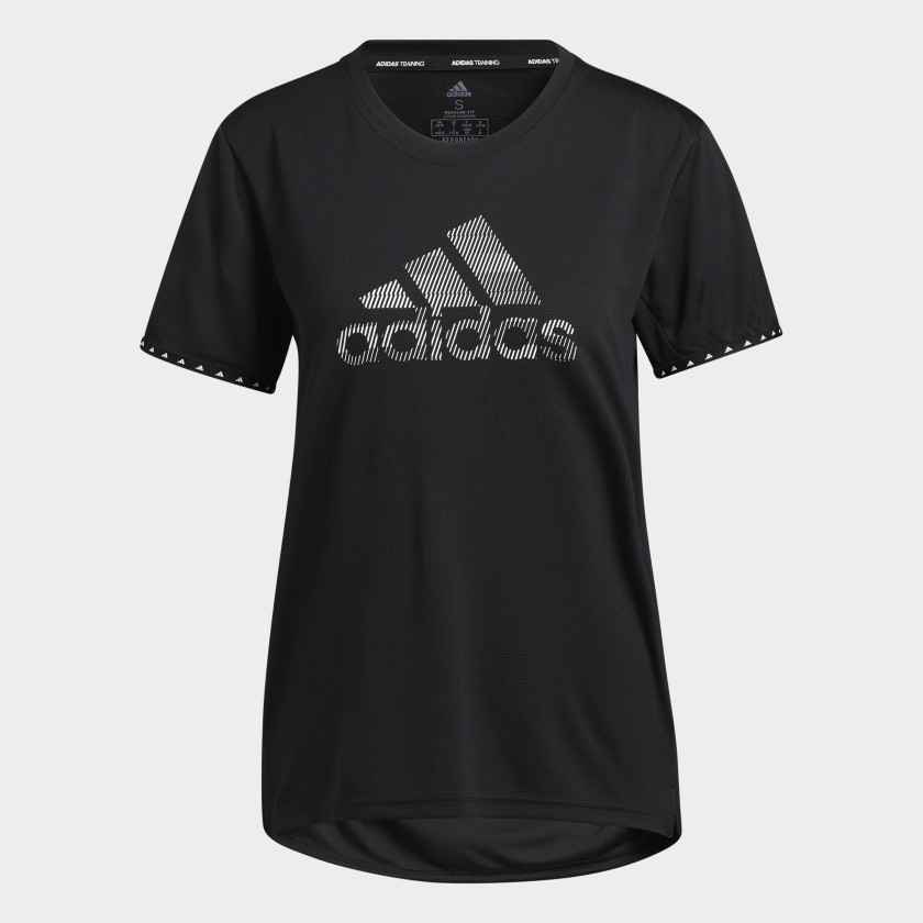 Adidas BOS NECESSI-TEE 女款黑色休閒短袖上衣-NO.GQ9412