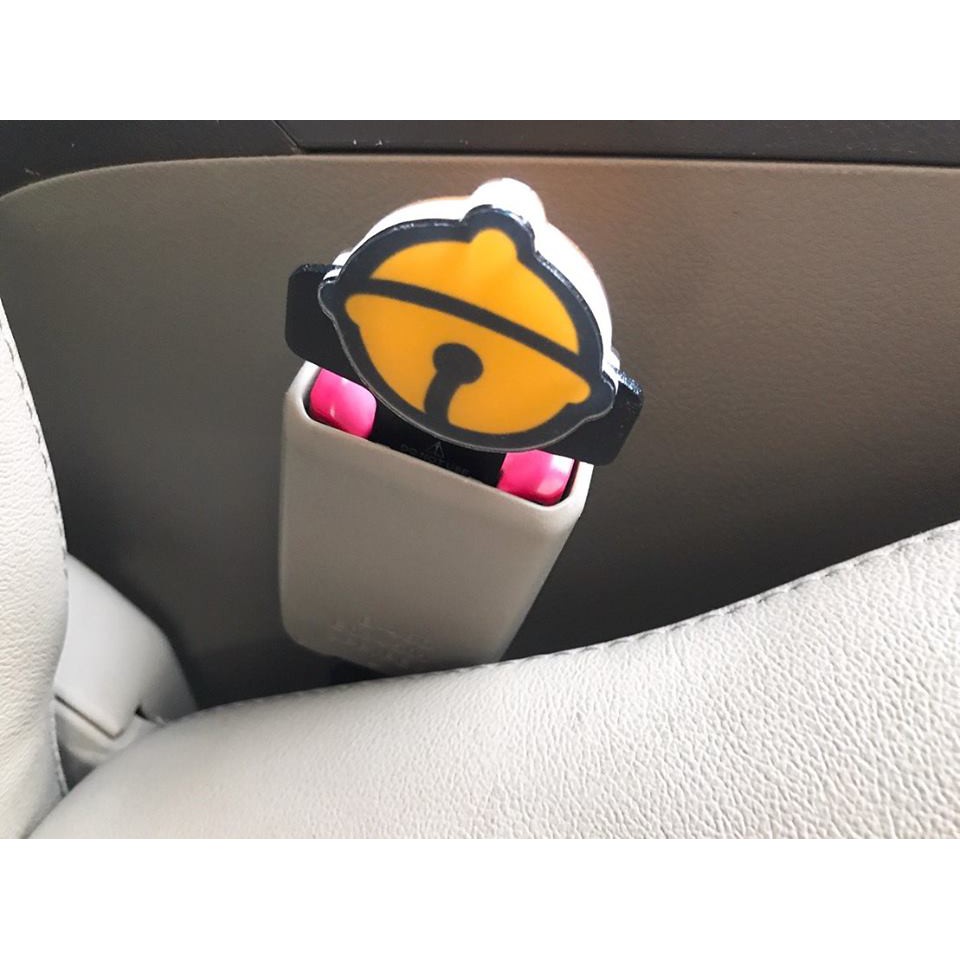 多拉a夢鈴鐺小叮噹靜音版消音安全插扣車用安全帶扣兩入安全帶插扣安全帶架高防故障燈 蝦皮購物