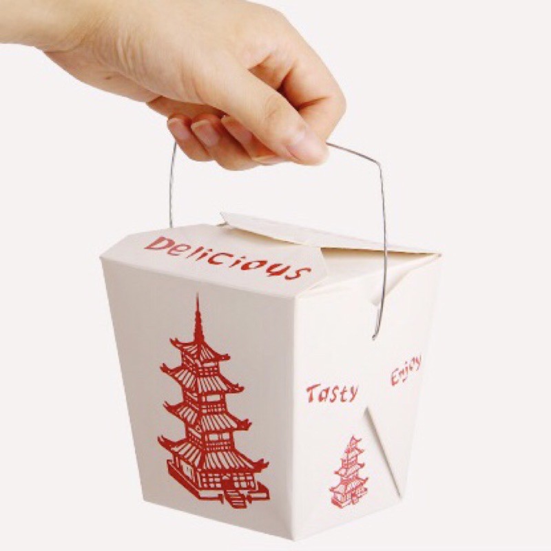 外送紙盒免洗餐具唐人街中國城外帶餐盒美劇經典中餐外帶最時尚 最潮的外帶盒現貨供應我的小廚房 蝦皮購物