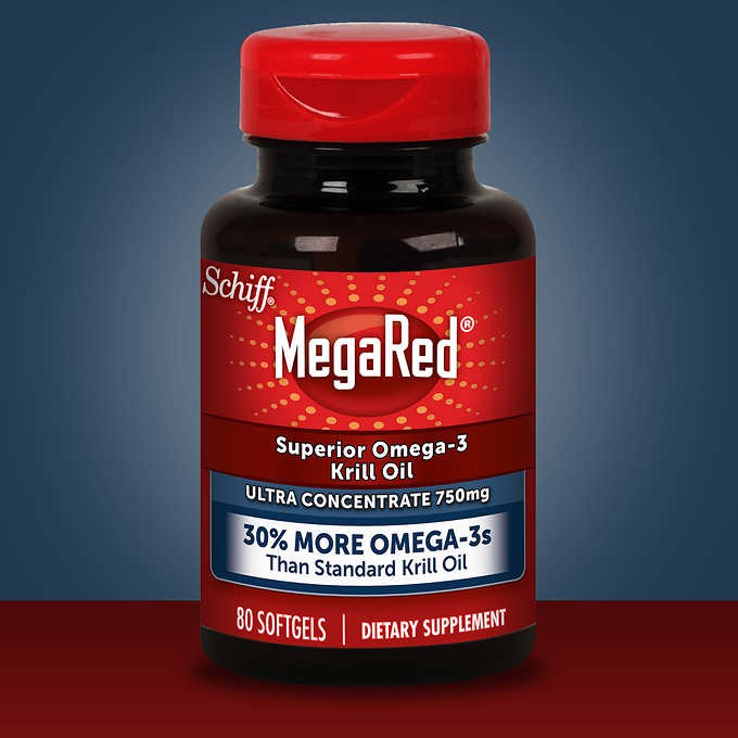 [愛蓮]美國預購 Schiff MegaRed 磷蝦油 Omega-3 Krill Oil 750 mg 軟膠囊 80粒
