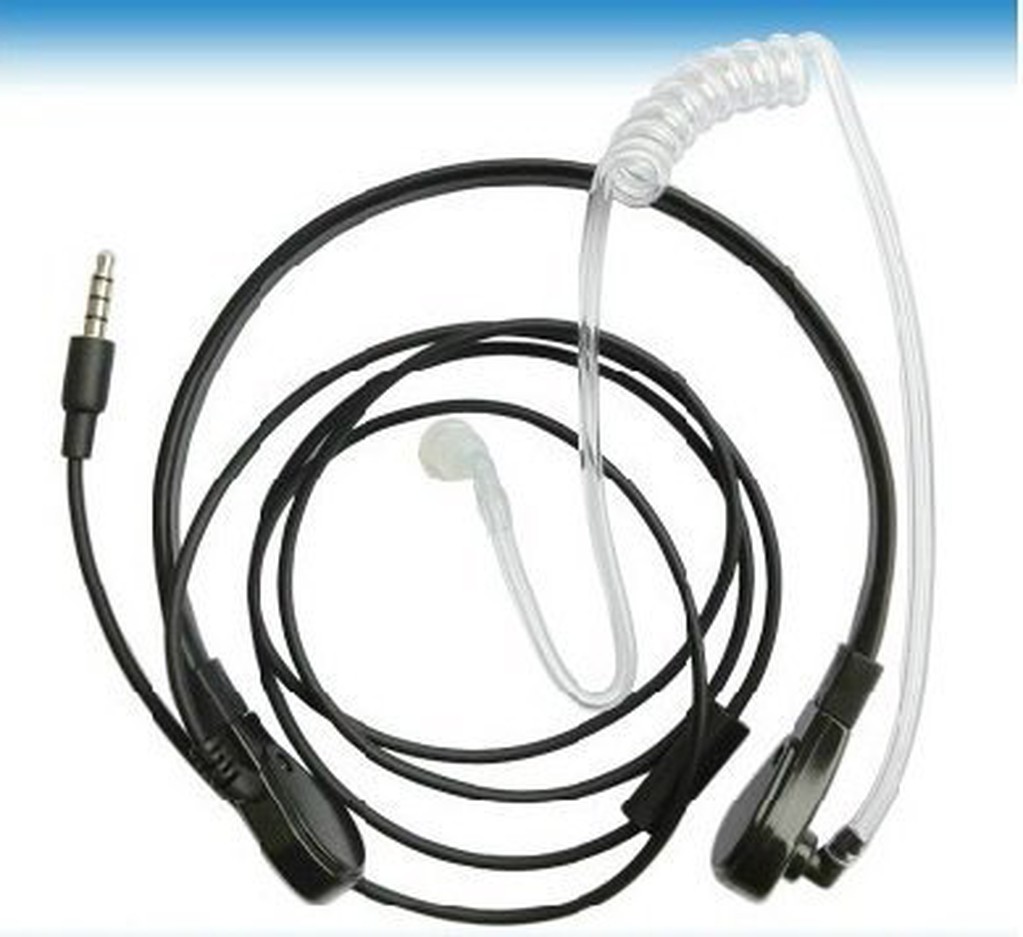 "萊特茵工房" (黑色)手機電腦雙用 空氣導管 喉震喉控 抗噪抗輻射 耳機3.5mm HTC iPhone 三星 小米