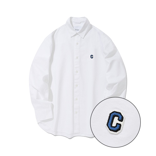 COVERNAT][STANDARD] C LOGO OXFORD 襯衫(白色) | 蝦皮購物
