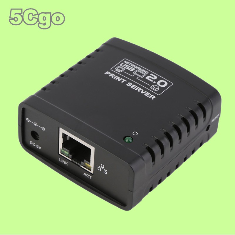 5Cgo 【權宇】USB LPR PRINTER SERVER RJ45 100Mbps 網絡印表機伺服器 WS-N含稅