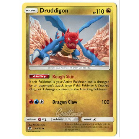 美版英文pokemon Tcg 神奇寶貝sm7 5 遊戲卡druddigon 赤面龍45 70 蝦皮購物