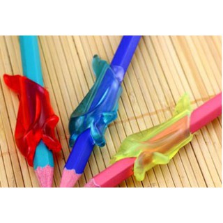 握筆器 矯正握筆姿勢筆套 小學生海豚寫字糾正器透明矽膠 握筆練習器