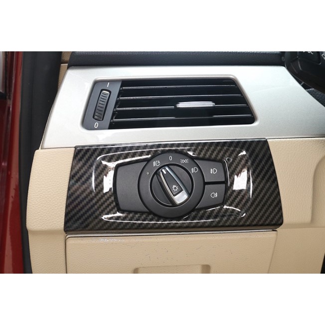BMW e90 E91 e92 e93 改裝 320i 325i 碳纖維 內飾 大燈 旋鈕開關 裝飾貼 碳纖紋 裝飾框