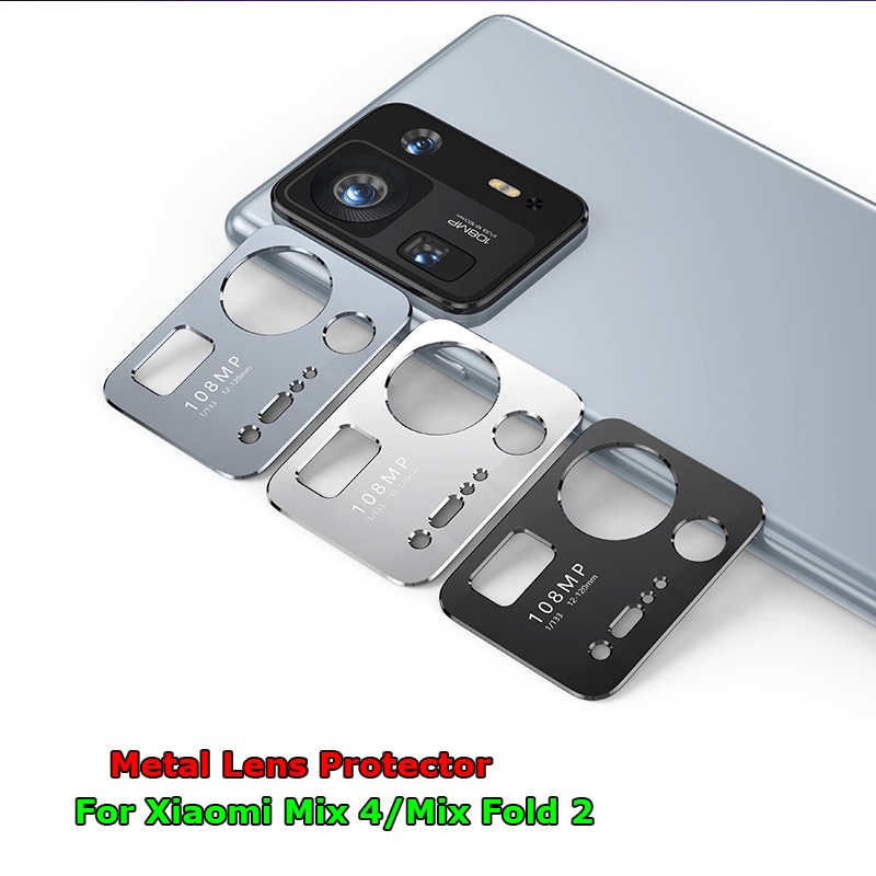 XIAOMI 適用於小米 Mix Fold 2 豪華相機圓形金屬鏡頭防刮保護套保護套保險槓保護環保護套