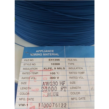 電子線/多芯線(無鉛) UL10368#30 300V AC 藍色 30AWG (1M)