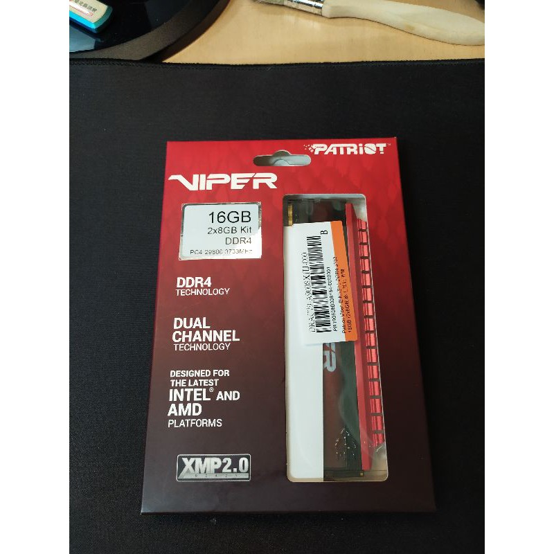 VIPER ddr4 16g(8g*2) 3733 記憶體