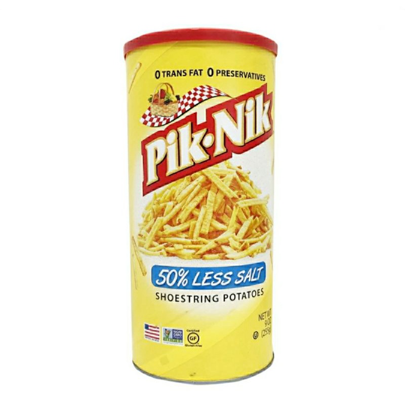 美國 Pik Nik Less Salt 50%洋芋條 薯條 減鹽味/1瓶/225g