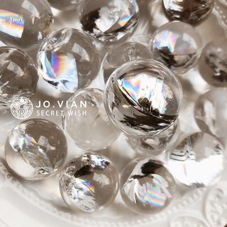 【許願精靈】天然水晶礦石 白水晶 茶晶球 彩虹水晶球 七星陣 風水球 魚缸造景球 能量 磁場
