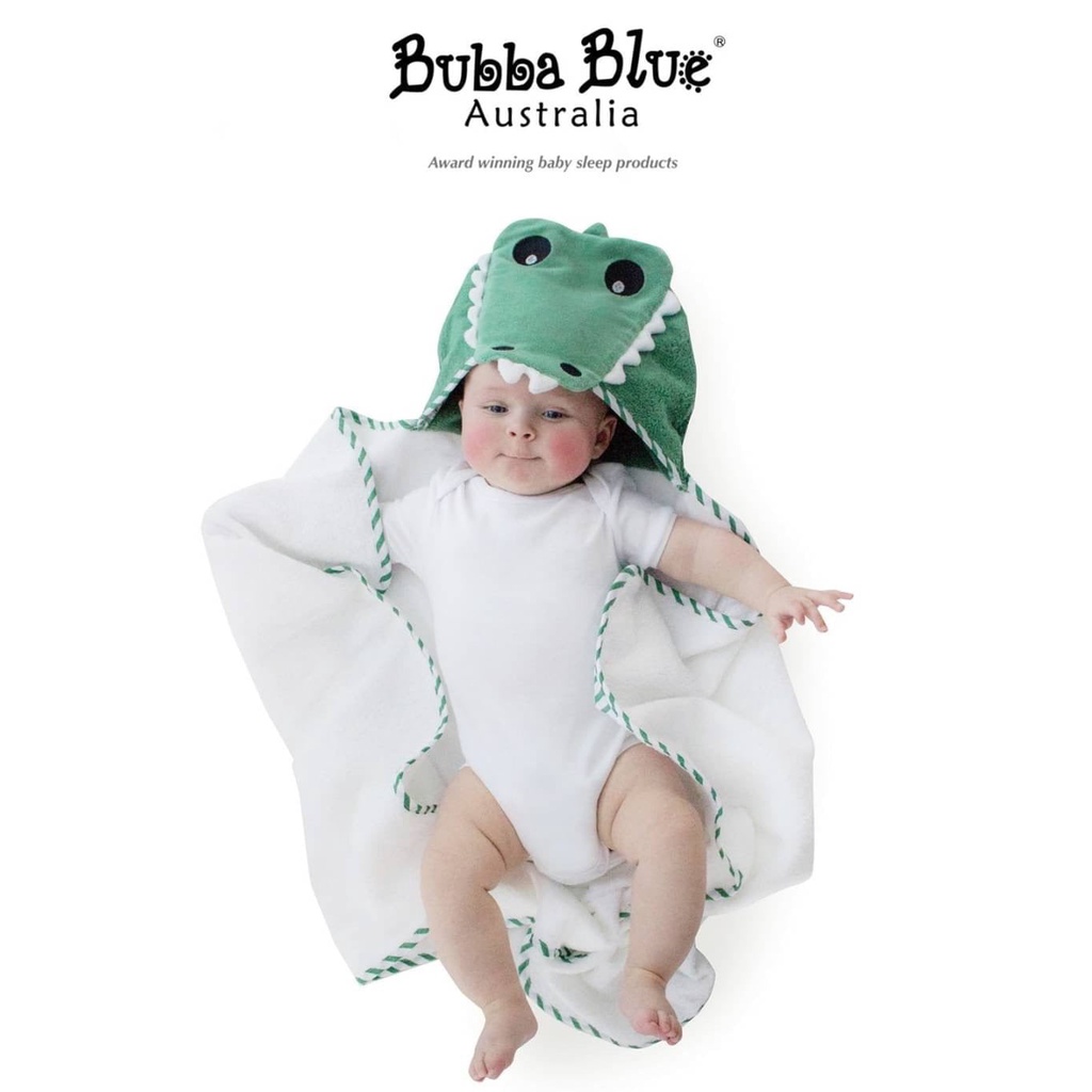 【現貨✨ 】🇦🇺 Bubble blue動物造型嬰幼兒浴巾 -鱷魚款