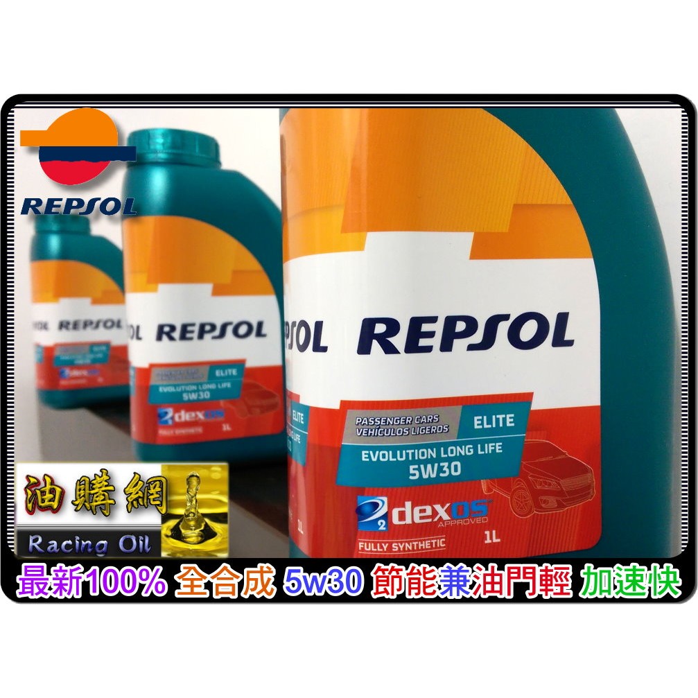 【油購網】REPSOL 5W30 ELITE EVOLUTION 力豹仕 長效 全合成 機油 汽油 柴油 5w-30