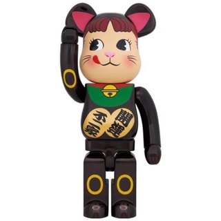 BE@RBRICK 招財貓 不二家 黑 牛奶妹 綠領 電鍍 1000% be@rbrick MEDICOM TOY 奶妹