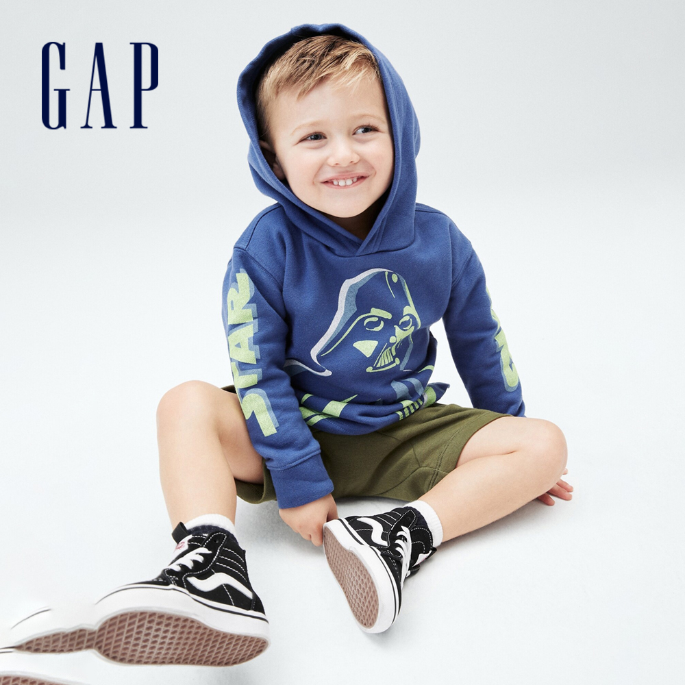 Gap 男幼童裝 Gap x Star Wars星際大戰聯名 長袖帽T-藍色(777573)