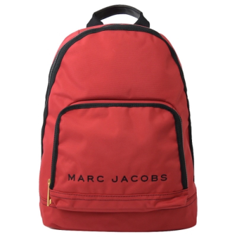 MARC JACOBS  經典LOGO尼龍帆布後背包.紅_送禮