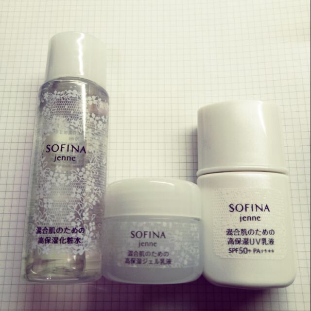 SOFINA jenne 透美顏 保水控油雙效 化妝水 / 水凝乳液 / 日間防護乳 旅行組