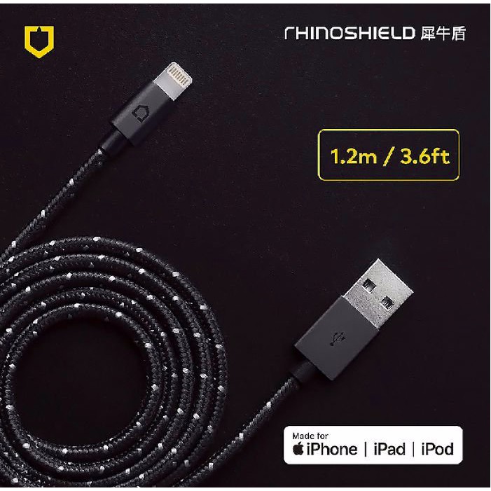 滿額9折 ⚠️ 犀牛盾 Lightning to USB 1.2m 編織 充電 / 傳輸線 Apple FMi 認證線