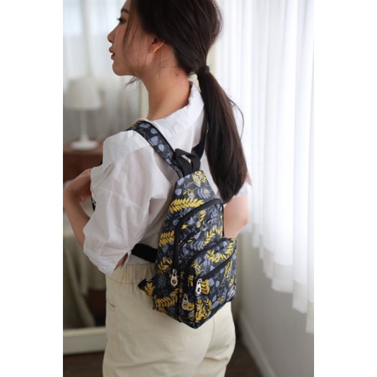 MS.SHIANG（花色）2雙肩後背包 護照包 單肩胸前包