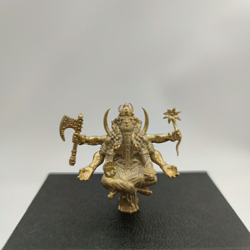 印度泰國象神戰棋銅車內擺件吊墜項鍊鑰匙扣象鼻紅財神護法神像
