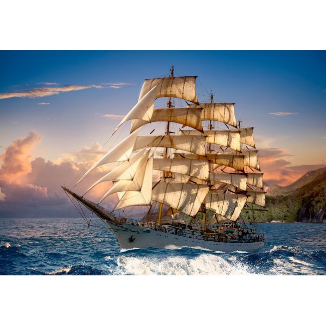 (預購)歐洲Castorland拼圖---日落帆船 (1500片)151431