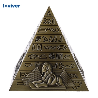 【Loviver】戀人金屬工藝品金字塔建築模型書架擺件