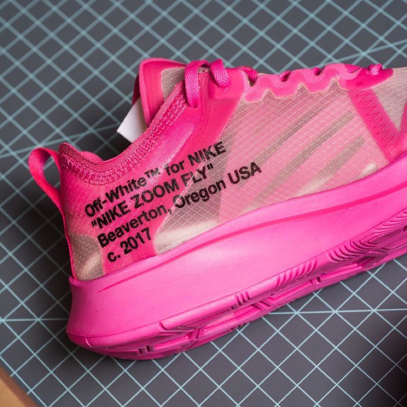 nike off white pink shoes