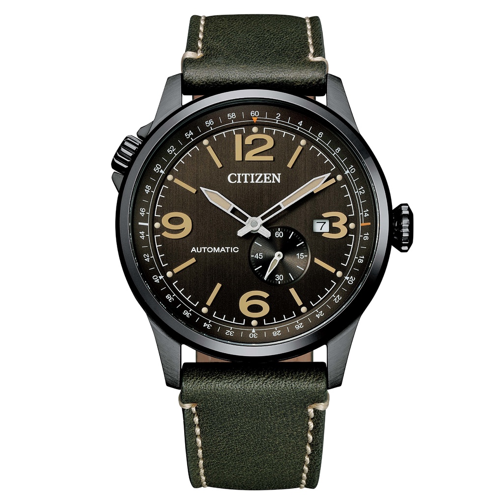 CITIZEN 星辰 (NJ0147-18X) Mechanical 小秒針復古機械錶 / 綠 / 42mm