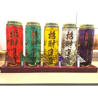 ✨招財五路果凍蠟燭✨ 「五路財神」統掌東南西北中四方財庫，納盡五方財庫珍寶，盡迎五路富貴！