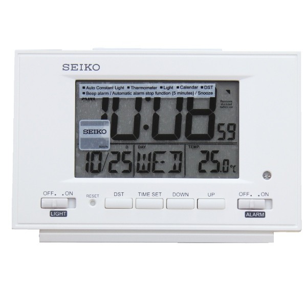 【SEIKO】日本 精工 SEIKO 自動感光照明 時鐘 鬧鐘 電子式鬧鐘 QHL075W QHL075 (SK049)