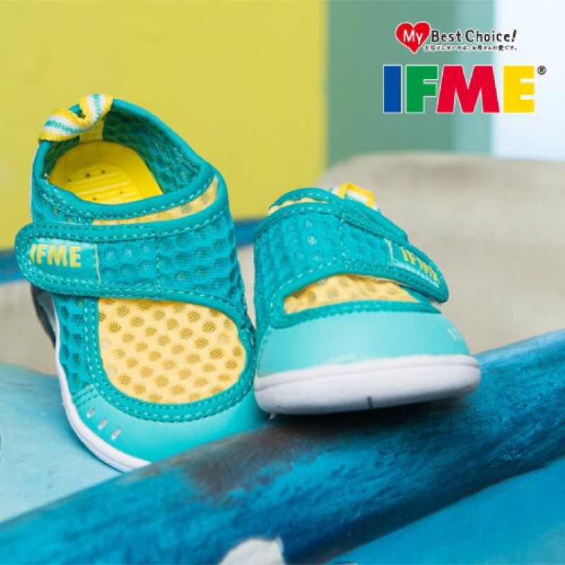 IFME寶寶水涼鞋-拼色藍14.5