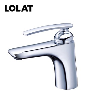 《LOLAT 羅力》BNR1327 單槍臉盆水龍頭 面盆龍頭 日本進口陶瓷閥芯 彈跳 / 拉桿式落水頭 臺灣製造 免運費