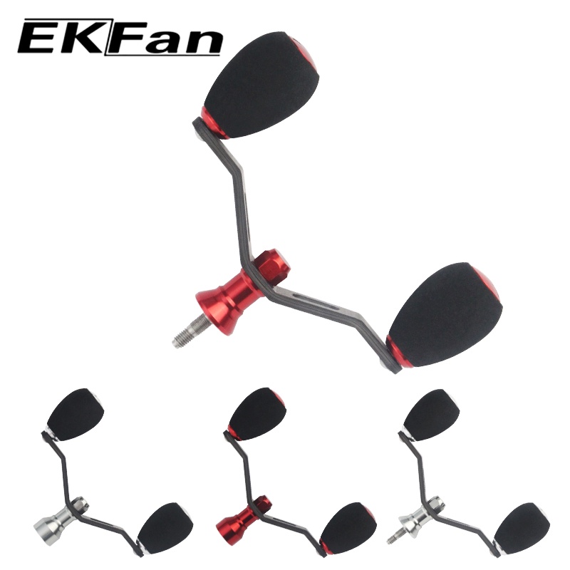 EKfan適用1000-5000適用於 Shimano daiwa 高品質雙釣魚線輪手柄碳纖維EVA手柄長度 105m