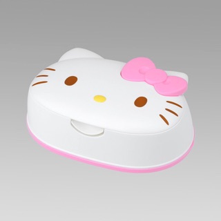 凱蒂貓 Hello Kitty 日製造型濕紙巾盒《白.蝴蝶結.大臉型》內附80抽玻尿酸濕紙巾 4903320482302