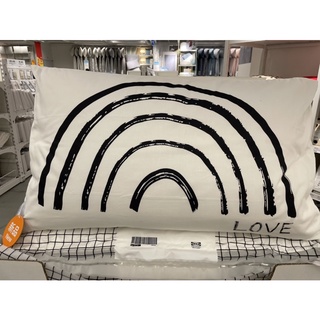 [IKEA代購]新品上市 TAPETMAL 枕頭套 枕套 黑白 白色 彩虹 寢具